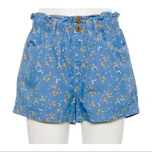 Rewind Elastic Waist Shorts, Floral Size Medium 7/9
